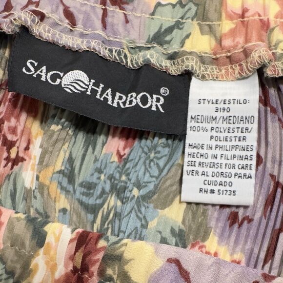 Vintage Knife Pleated Maxi Skirt M 90s Cottagecore Fairy Floral Grunge Bloomcore - Picture 8 of 10